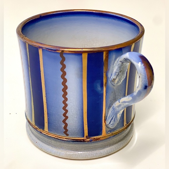 19th Century Antique Gaudy Welsh Wagon Wheel Pattern Miniature Child's Mug - Picture 4 of 16